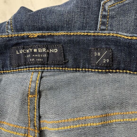 Lucky Brand Men’s Jeans 410 Athletic Straight 36/29 Medium Blue 5 Pocket Cowboy - Picture 9 of 13